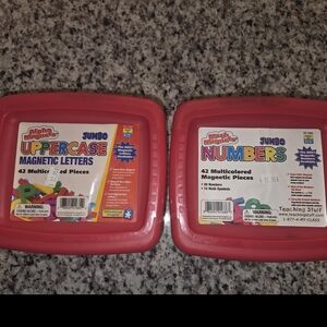 Jumbo Magnetic Letters & Numbers Set Used Great Condition